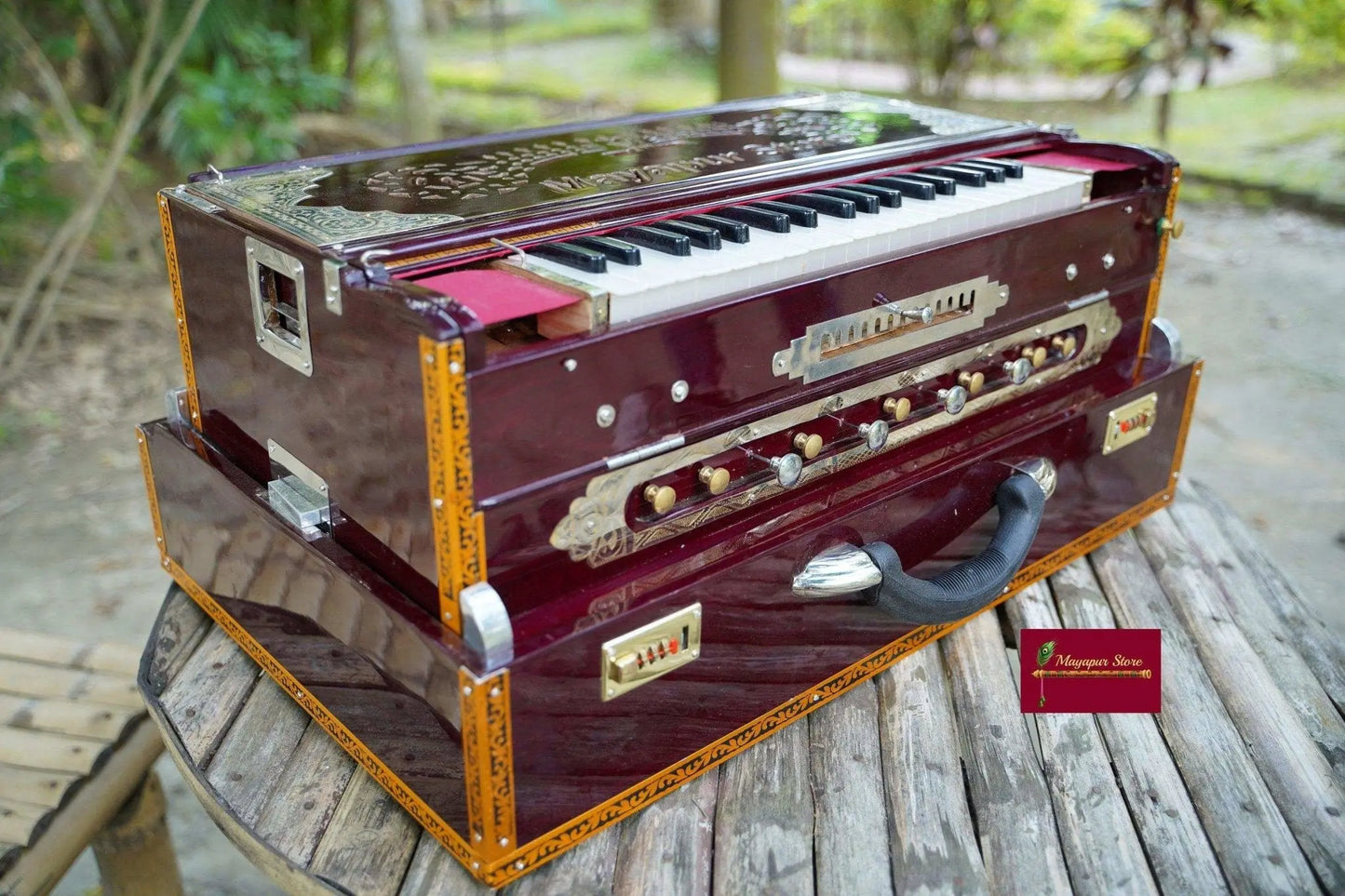 4 Line 13 Scale Changer Professional Harmonium Available in "Premier Star Reeds" 440 / 432 Hz Tune, 37 Movable Keys - MAYAPURSTORE