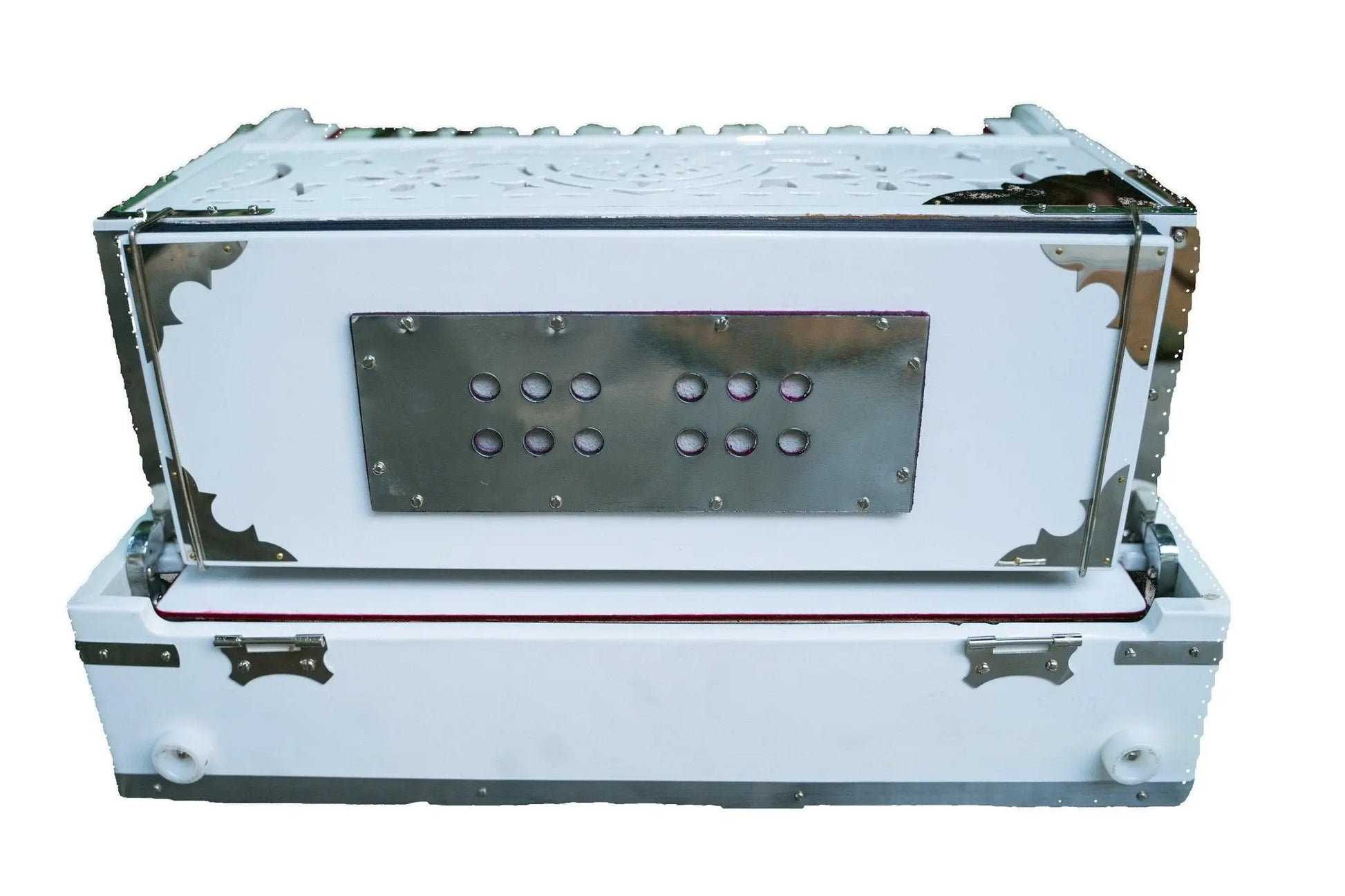 2.5 Octave White Harmonium Compact and Good Sound with Top Quality Reeds