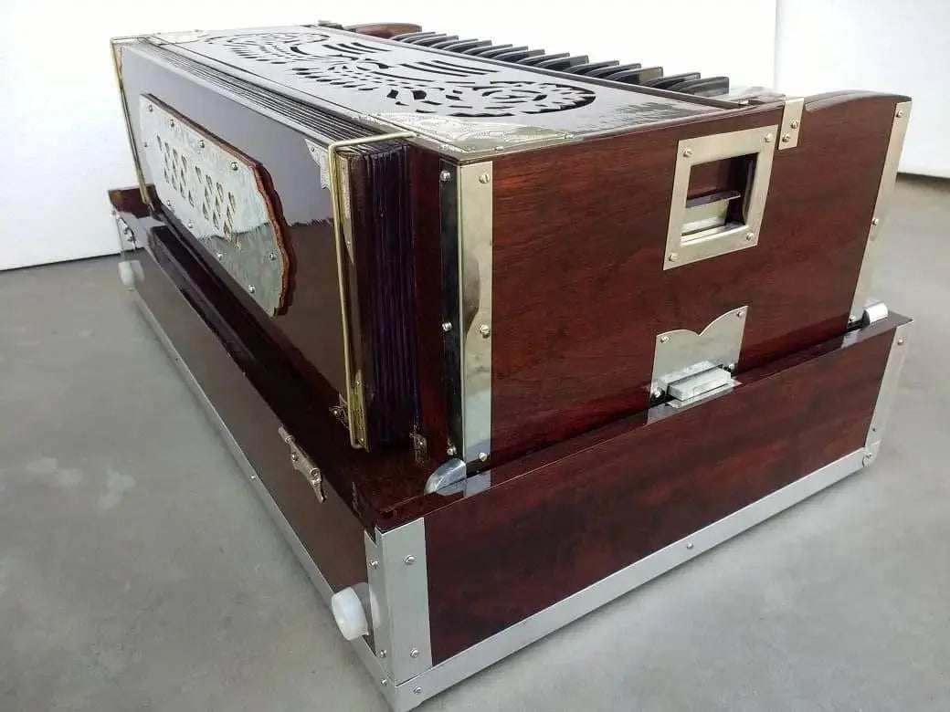 3 Line 9 Scale Changer Harmonium  [ Palitan 3 Line, 37 Reeds, Tune 440 Hz  or 432 Hz ] Rt Deluxe/ Premier Star Reed - MAYAPURSTORE