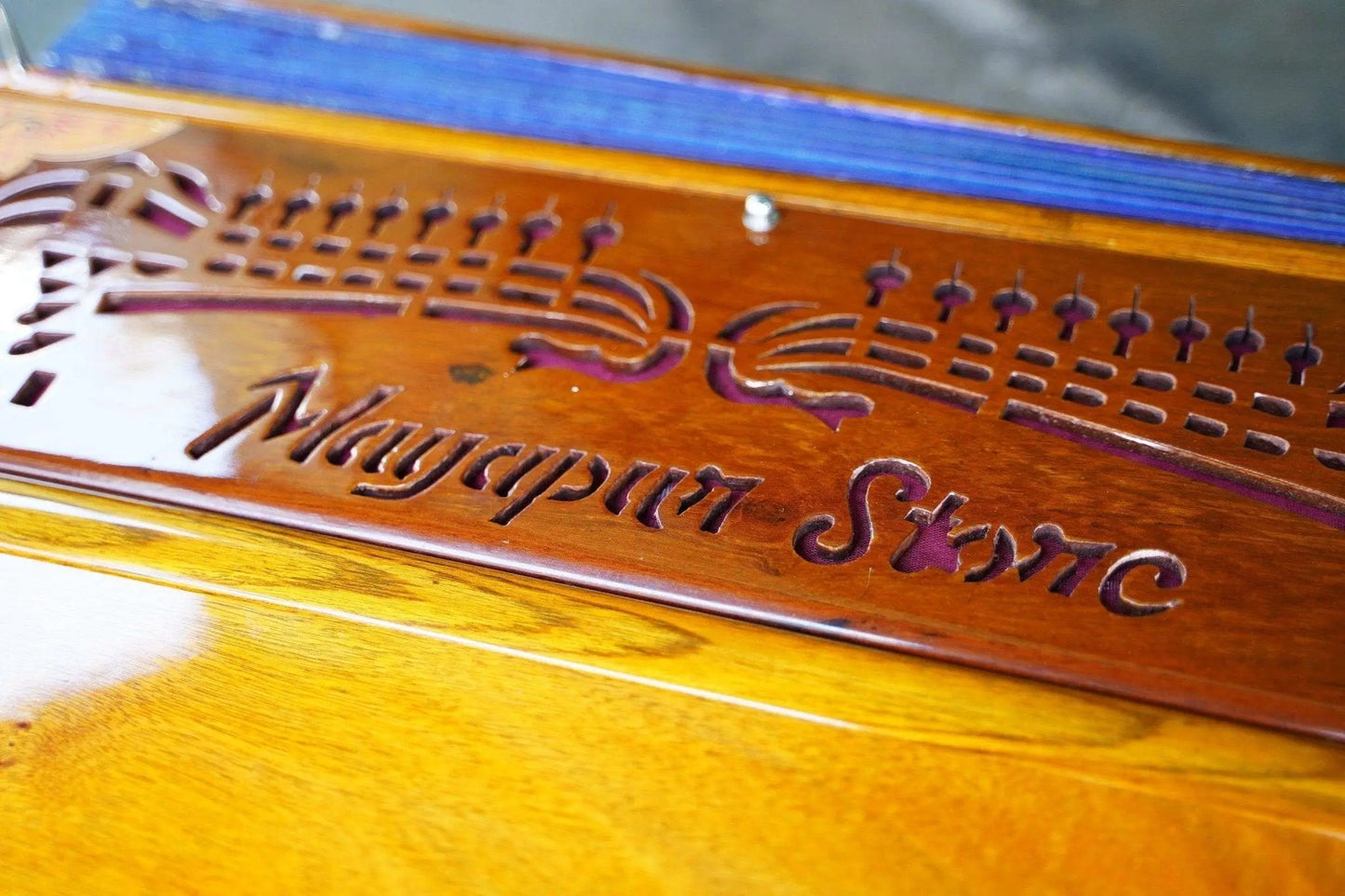 3 Line 9 Scale Changer Harmonium with Beautiful Border Design [Palitana 3 Line 9 Scales, 37 keys, 440 Hz /432 Hz Tune] Free Shipping