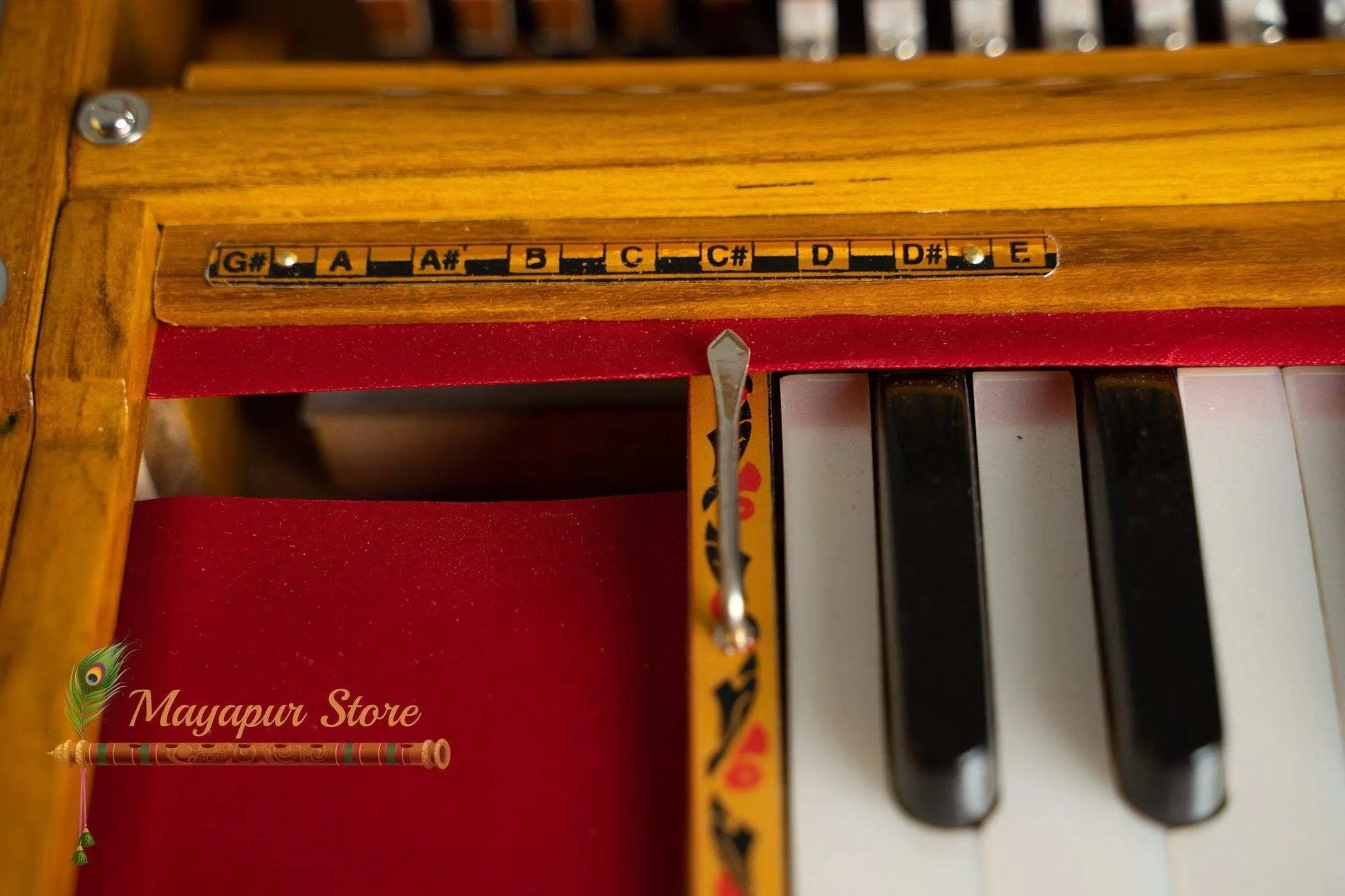 3 Line 9 Scale Changer Harmonium with Beautiful Border Design [Palitana 3 Line 9 Scales, 37 keys, 440 Hz /432 Hz Tune] Free Shipping