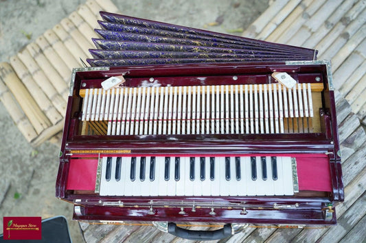 4 Line 13 Scale Changer Professional Harmonium Available  in "Premier Star Reeds" 440 / 432 Hz Tune, 37 Movable Keys - MAYAPURSTORE  