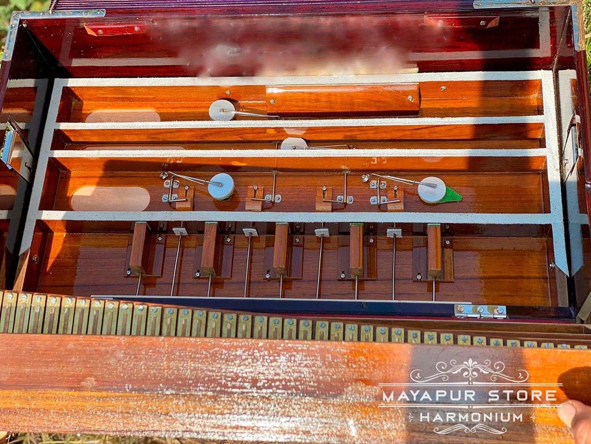 Harmonium 3 Line 9 Scale Changer [ Palitana, 37 Reeds, 440hz or 432Hz ] Standard Quality - MAYAPURSTORE